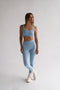 Basic Ribbed Leggings Blue